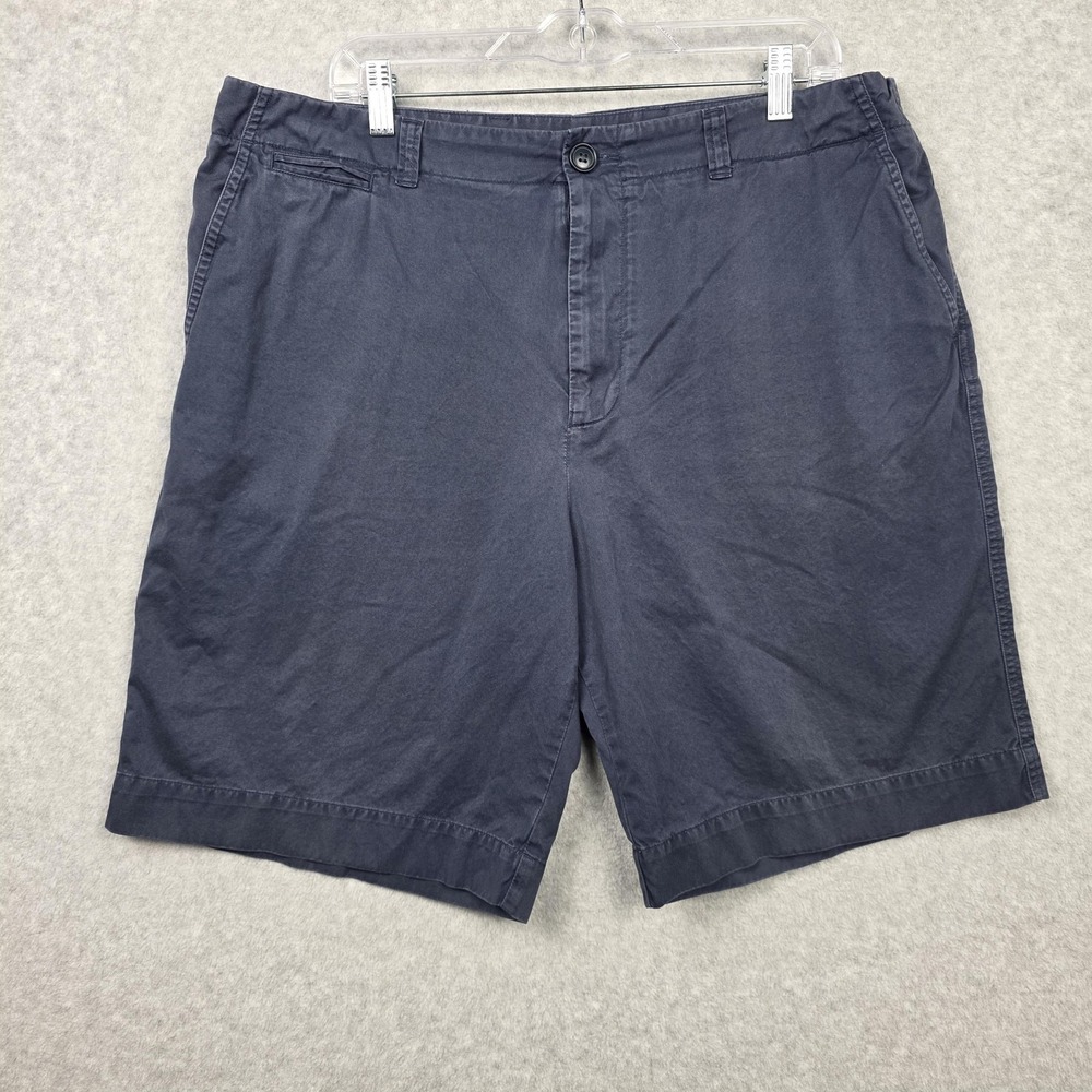 Lacoste Shorts Mens 39 Blue Chino Flat Front Logo Canvas Pockets Summer